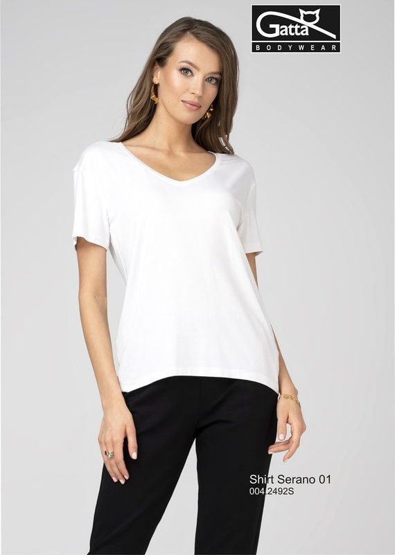 42492S Shirt Serano Bluzka Damska Gatta white