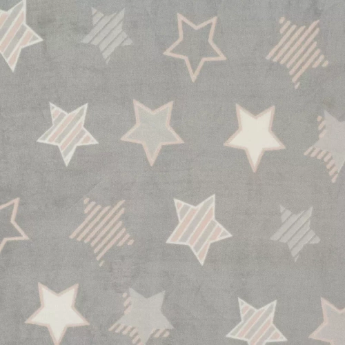 Flano 4 pościel welurowa gwiazdki Eurofirany szary