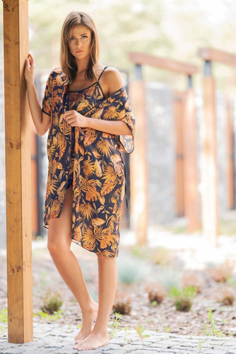 Monstera Szlafrok Damski Italian Fashion- druk