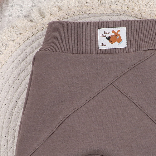 ABN-4580/BRA Psiaki Spodnie dresowe z bawełny organicznej Nini brązowy