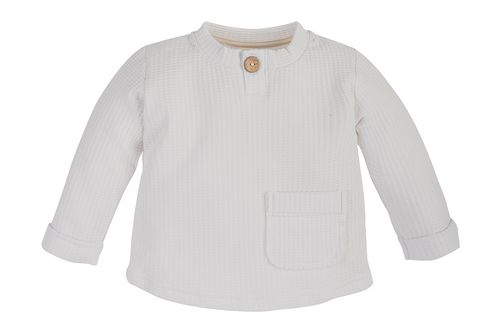 11249PW "Natural Waffel" Bluza polo Makoma white