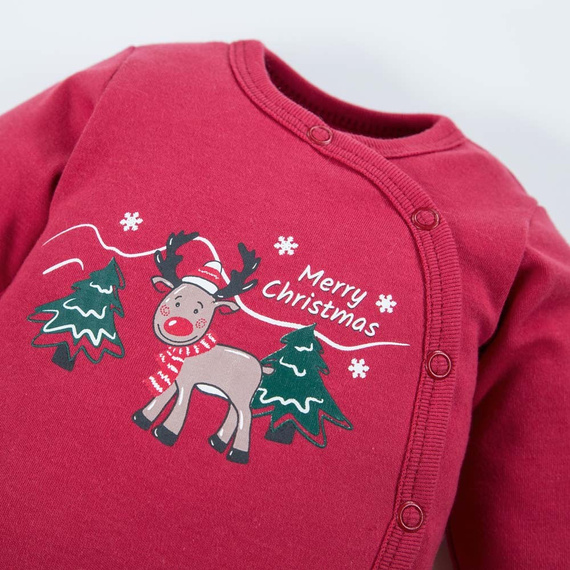 Hi Reindeer! Body z długim rękawem Eevi - bordowe