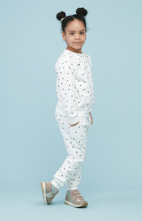 Tres Bien Bluza wciągana Pinokio - ecru groszki