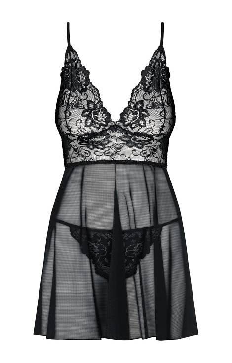 Idillia Babydoll Komplet Obsessive czarny