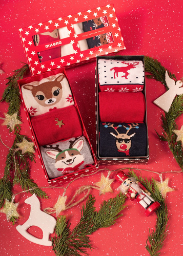 Skarpety Męskie Zestaw Świąteczny Milena mix kolor