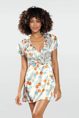 Andrea Satynowa Podomka damska DKaren - biały 19