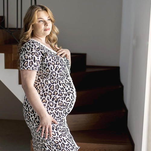 Mary Koszula Nocna ciążowa do karmienia Eevi- panterka