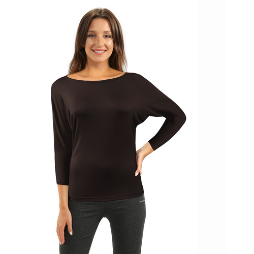 Andrea Bluzka damska kimono Sesto Senso brązowy