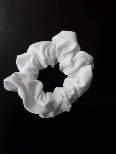 Scrunchie gumka do włosów gładka Milk&Love biały