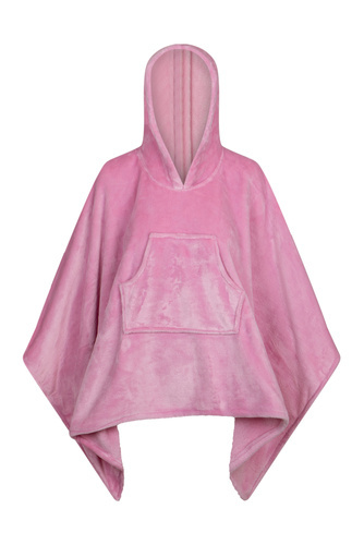 Kobi Koc dziecięcy z kapturem ByShelly - jasny róż