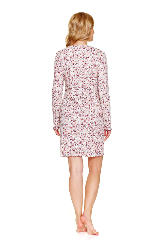 7308 Doctor Nap – Koszula nocna ciążowa i do karmienia plus size | Bawełna z elastanem, polska produkcja - flores