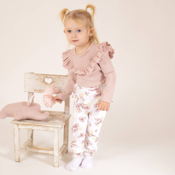 203098 Lou Body z długim rękawem Nicol - beżowy