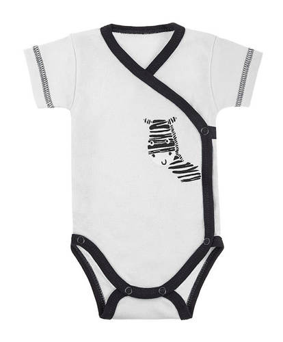 Body rozpinane z krótkim rękawem "Zebra" Terjan - biały