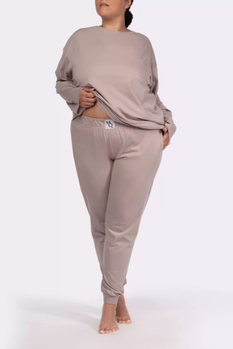 Homie longsleeve Piżama damska Mona beige