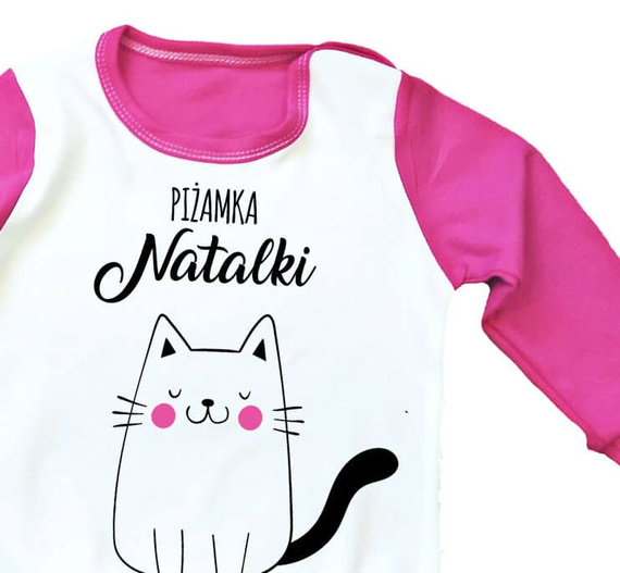 Kotek Piżamka dziecięca z imieniem Moocha