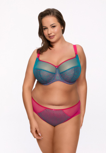 GFP 1294 Cintia Figi Gaia – fuksja-turkusowy, haft, tiul, pełny krój