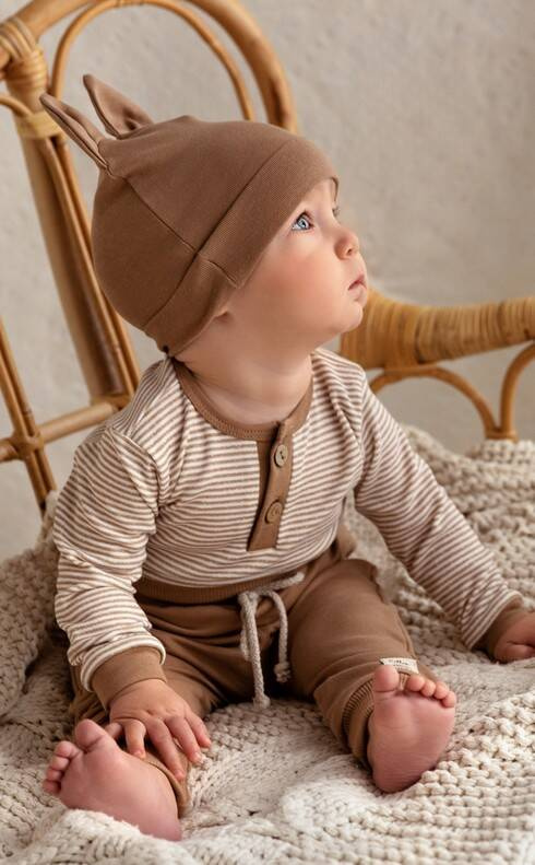 10244 "Giraffe" Spodnie niemowlęce dresowe Makoma