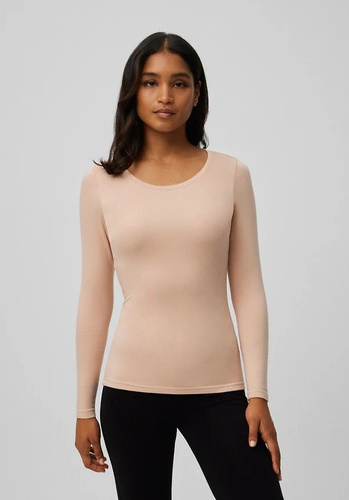 Koszulka termiczna damska Ysabel Mora 70017 nude– miękka, oddychająca, hipoalergiczna, długi rękaw
