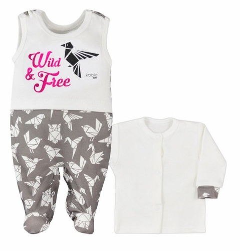 Komplet niemowlęcy "ORIGAMI" Koala czarno-niebieski