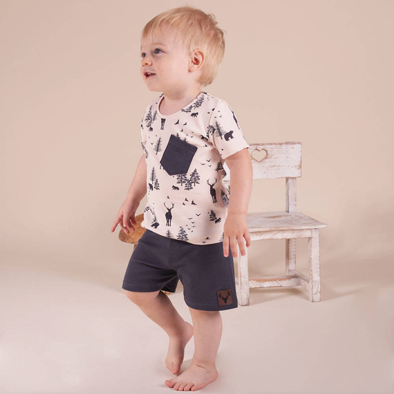 199037 Bambi Komplet bluzka kr. rękaw + spodenki Nicol