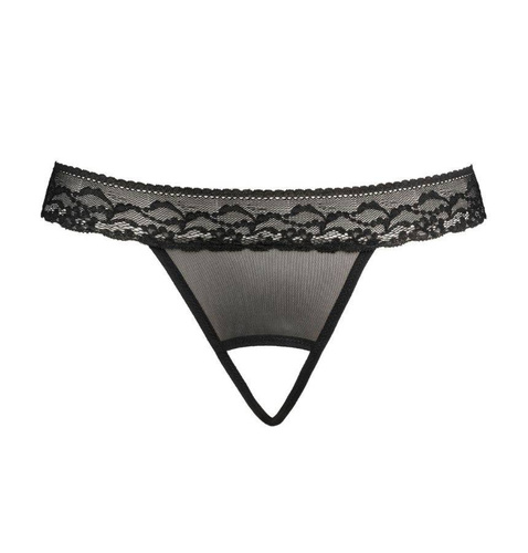 3106 Neli Stringi z otwartym krokiem Teyli - czarny