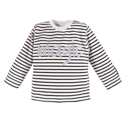 Magic Bluzka w paski z długim rękawem Eevi- biała-paski