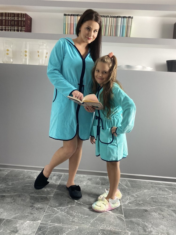 374 / 375 Desiree Szlafrok dziecięcy - mięta