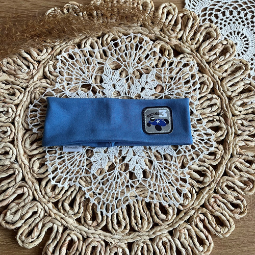 OK13690 Jeans Opaska z naszywką Mamatti