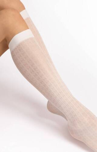 G 2147 Diamond Crush Skarpetki Podkolanówki 30den Fiore - black