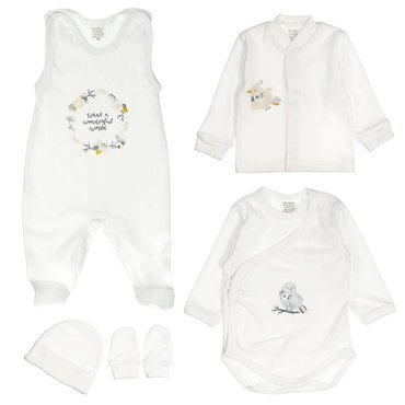 Wyprawka niemowlęca Ptaszek Martex biały