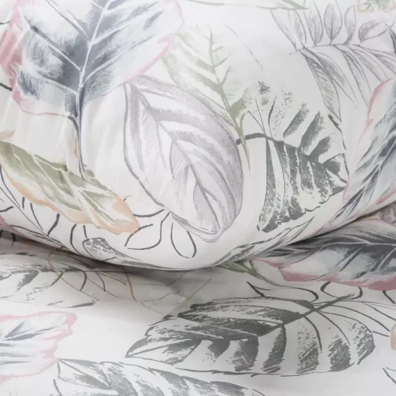 Sara 26 Pościel bawełniana Liście Eurofirany szary