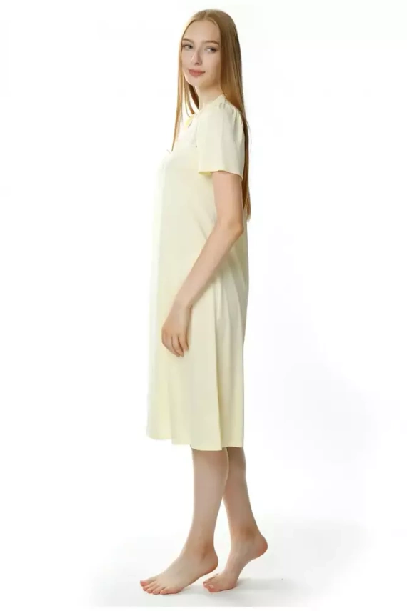 1693 Berenika halka koszula nocna damska Mewa kremowy