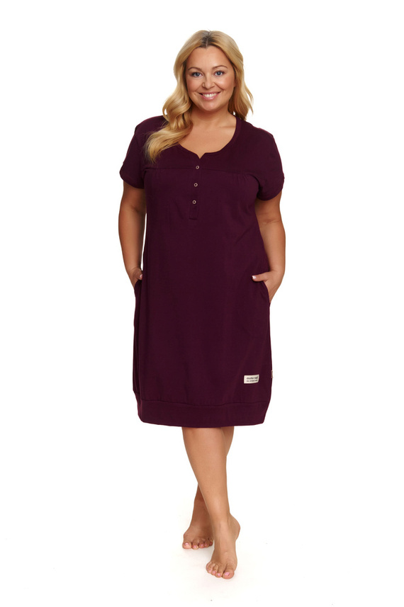 4348 Koszula Nocna ciążowa i do karmienia Doctor Nap - burgundy