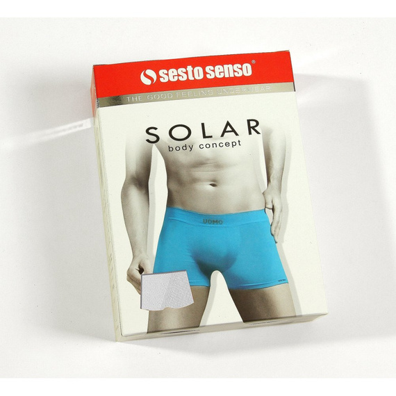 BM07 Solar Bokserki męskie bezszwowe Sesto Senso - biały 