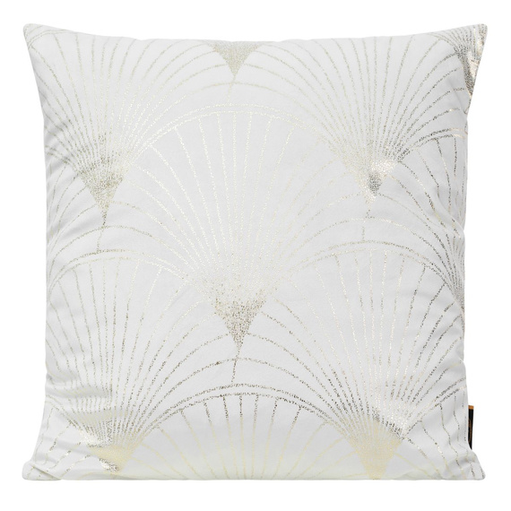 Blink 21 Poszewka dekoracyjna welwetowa liście Eurofirany biały