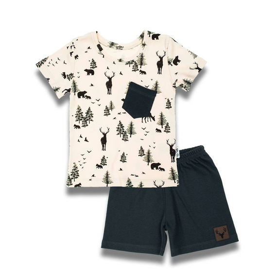 199037 Bambi Komplet bluzka kr. rękaw + spodenki Nicol