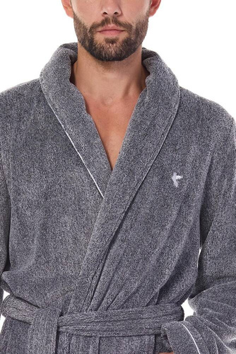 2451 Pegasus Szlafrok męski L&L - grafitowy