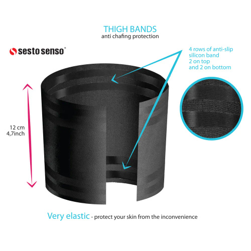 Samonośne opaski udowe męskie Sesto Senso czarny