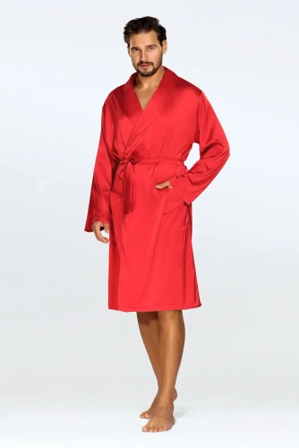 Lukas Szlafrok męski Dkaren - czerwony