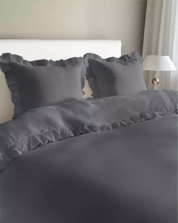 Pure 23 Pościel bawełniana jednobarwna Detexpol grafitowy