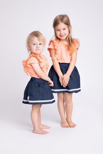 169050 Spódniczka bawełniana "Mix" Nicol - jeans