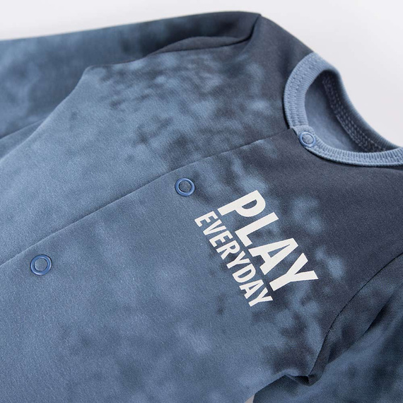 Jump Pajac niemowlęcy bawełniany Eevi - niebieski