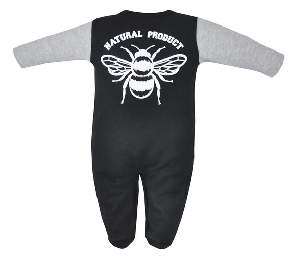 Pajac niemowlęcy "BEE" Koala- czarny