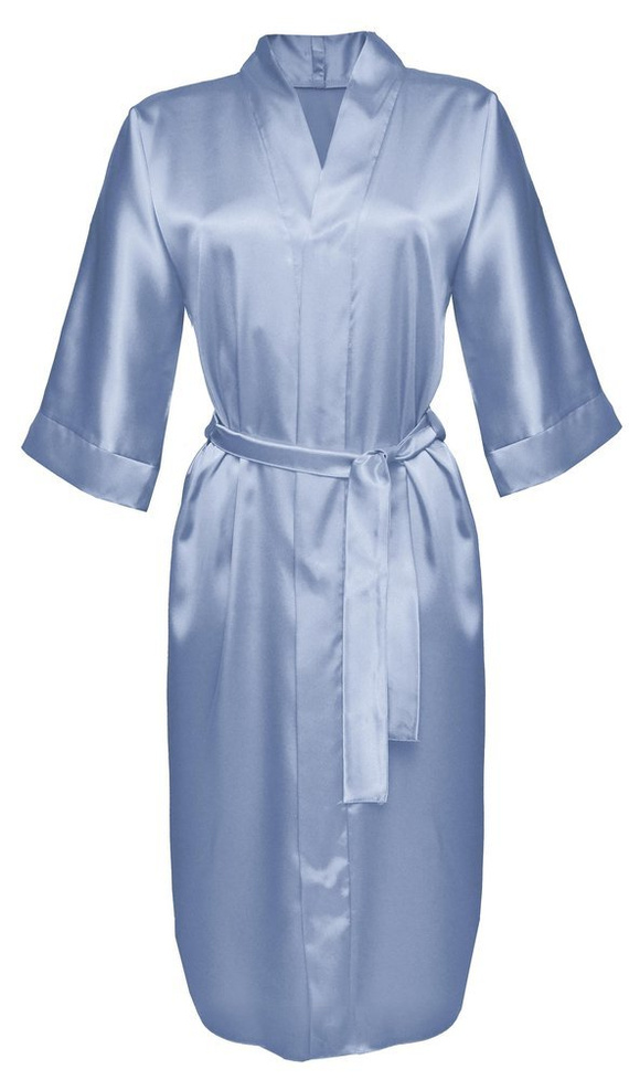 Podomka 115 satynowa Plus Size damska DKaren - błękit