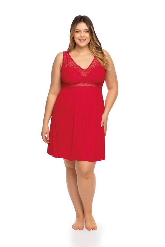 Bianca Big Koszulka Nocna NIPPLEX- czerwony