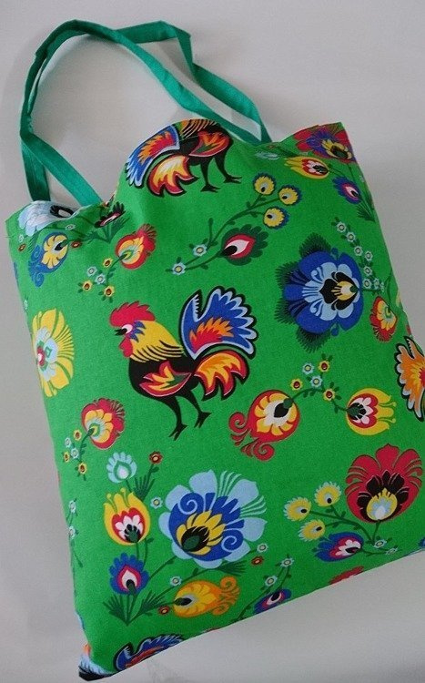 Kwiatki wzór serwetki torba bawełniana na zakupy szary