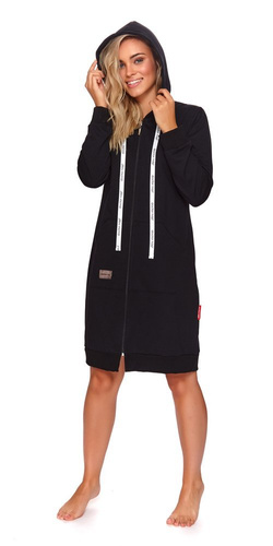 4136 Szlafrok damski Doctor Nap - black