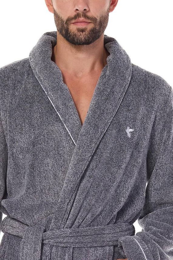 2451 Pegasus Szlafrok męski L&L - grafitowy