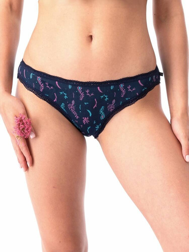 LPR 535  A'2 Figi damskie 2-pak Key granatowy różowy