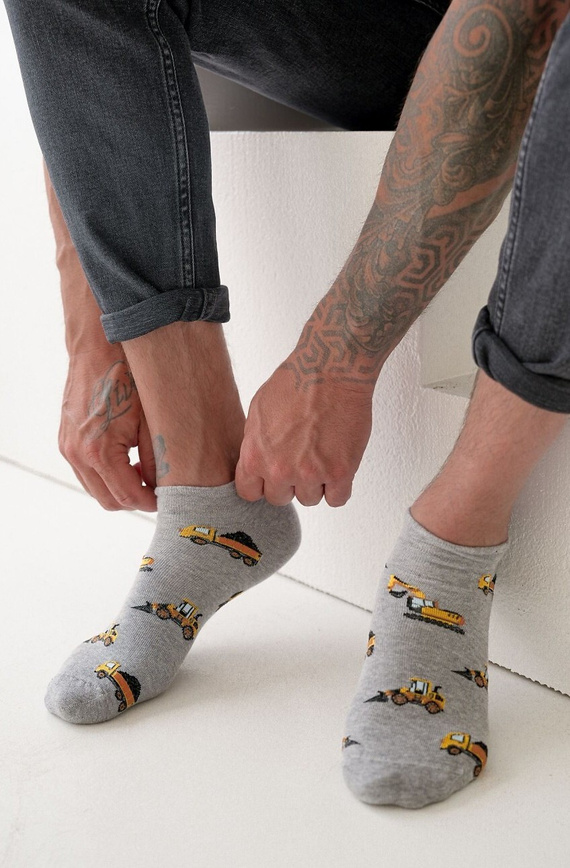 1108-048 Ciężarówki I Koparki Stopki męskie Milena – polska jakość - melanż